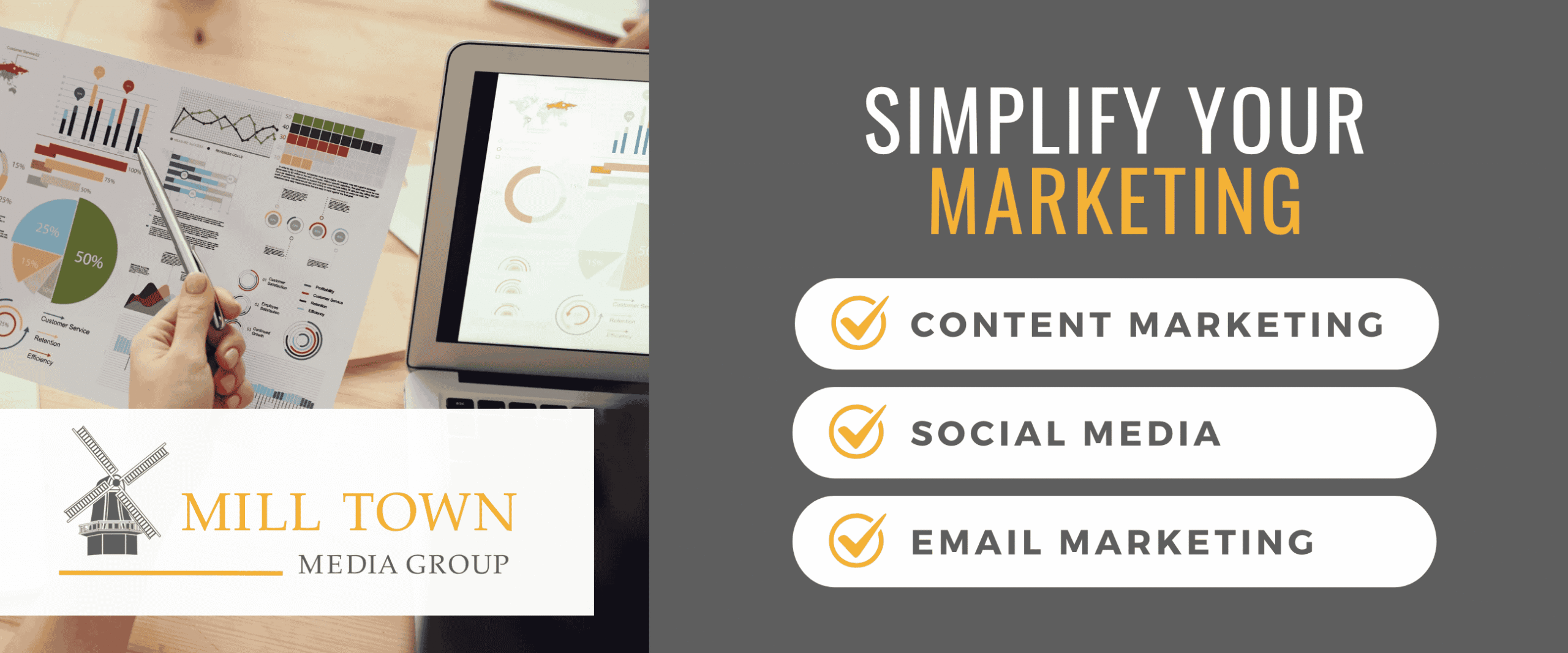 A colorful collage of digital tools and marketing solutions for events